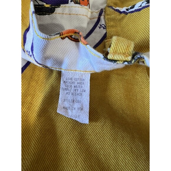 Vintage 90’s Yellow Shorts Aquarius Bunny  PinUp Rare Design Mens sz XL - Picture 3 of 8